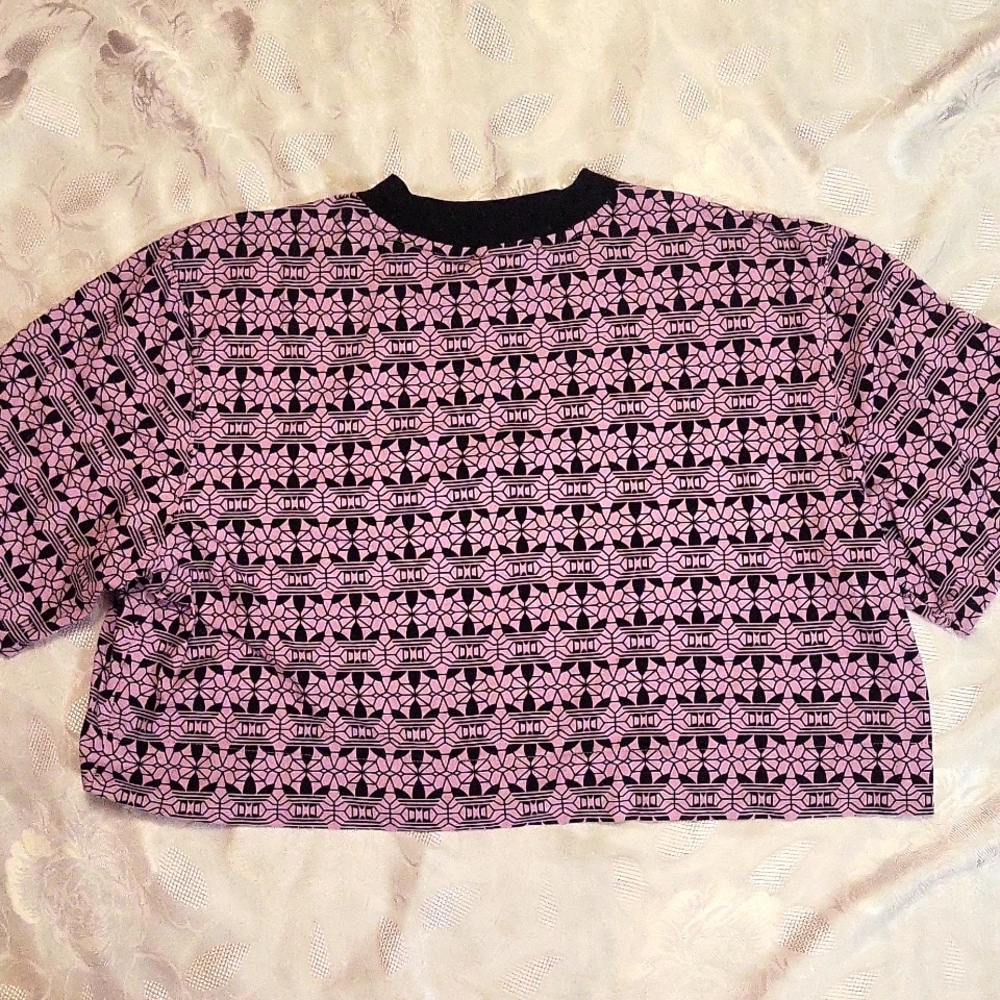 Adidas Originals Crop Top with Logo Purple M - Picture 6 of 6